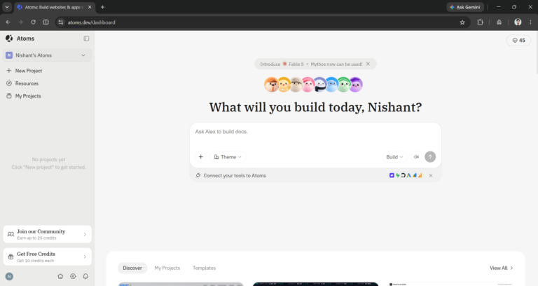 Meet Atoms: A Vibe Coding Tool That Uses AI Agents to Build, Deploy, and Market Your App (No Code)